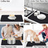 QPIX DIGITAL Coffee Mat for Countertop - 19"x12" Mat for Coffee Maker, Super Absorbent Dish Drying Mat, Quick Dry Bar Mat - Black Countertop Mats ...