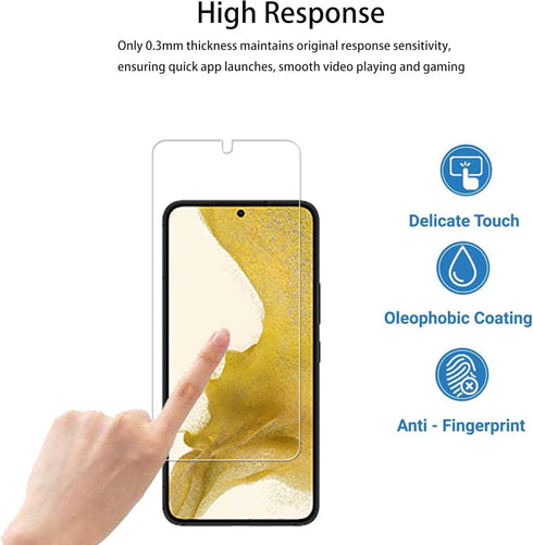 Easy Alignment Frame Designed For Samsung Galaxy S22 5G Tempered Glass Screen Protector 2-Pack Camera Lens Protector Film 2-Pack...