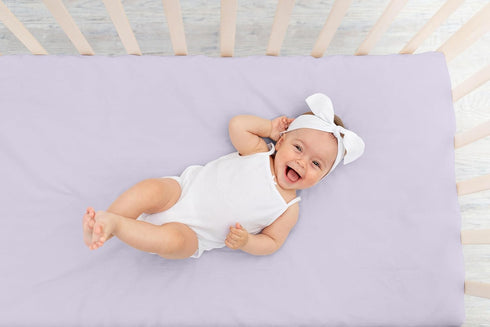 Sweet Jojo Designs Lavender Purple Baby or Toddler Fitted Crib Sheet for Watercolor Floral Collection...