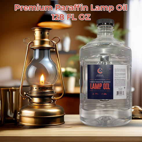 1 Gallon Odorless & Smokeless Lamp Oil for Indoor Use | Highly Refined, Pure & Clear Liquid Paraffin Oil Lamp Fuel for Lamps – Clean Burning, Vers...