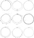 BBTO 9 Pieces Women Girls Layered Choker Necklace Sliver Layered Pendant Choker Jewelry Set (Style 1)...