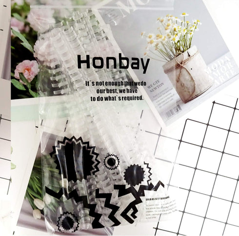 Honbay 10PCS Plastic 30-Hole Loose Leaf Binder Ring for Home and School...