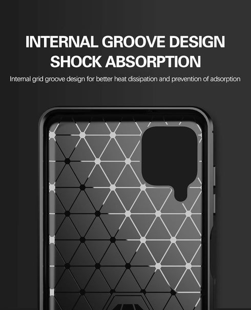 for Samsung Galaxy A12 case,with HD Screen Protector, Soft TPU Slim Fashion Non-Slip Protective Phone Case Cover for Samsung Galaxy A12 (Black Bru...