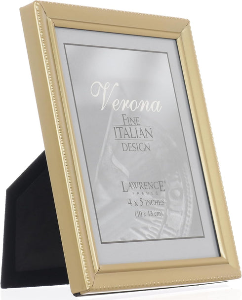 Lawrence Frames Bead Border Design, 4x5, Satin Gold...