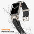 amBand Bands Compatible with Apple Watch 9/8/7 45mm, M1 Sport Series Rugged Durable Strap with Stainless Steel Connector to Match Watch's Metal Ca...
