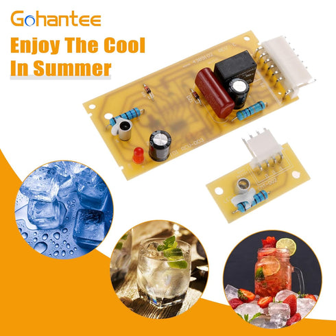 4389102 Refrigerator Ice Maker Sensor Control Board Kit Compatible with Whirlpool Kenmore Emitter Sensor W10757851 2198586 W10193840