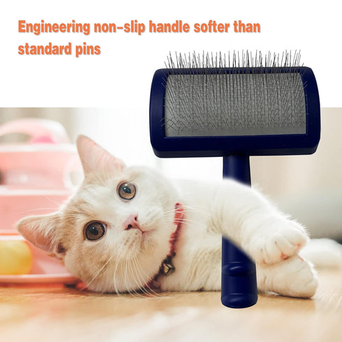 Large Slicker Brush for Dogs,Cats,Extra Long Pin Shedding Brush for Long Haired Dog,Cat, Pet Grooming Wire Brush for Thick Undercoat Curly Tangled...