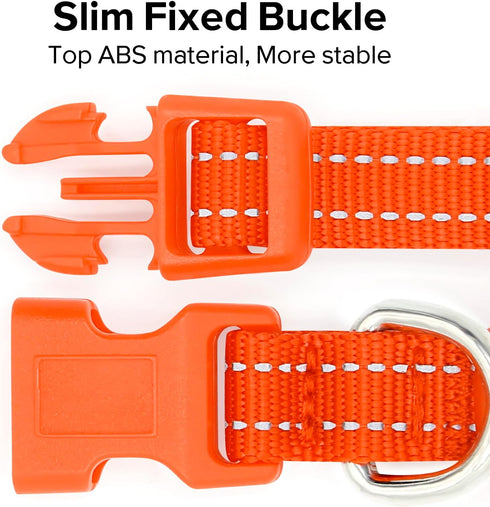 Light Up Dog Collars - Rechargeable LED Dog Collar, Reflective Puppy Collar Dog Lights for Small Breeds Dogs Or Cats (Orange, XS (8.5-11.8inch / 2...