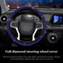 Bling Steering Wheel Cover, Crystal Diamond Steering Wheel Protector for Women Girls, 14-15 Inch Sparkling Rhinestone Decor Accessories, Universal...