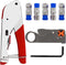 mxuteuk RG59 RG6 Coax Cable Crimper Tool Coaxial Compression Tool Fitting Wire Stripper With 5PCS F Type RG6 Compression Connectors...