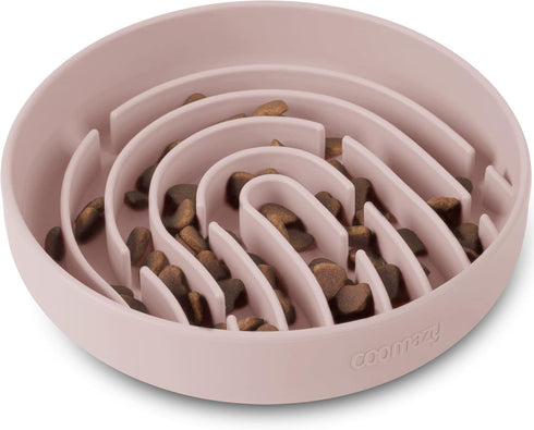 Coomazy Silicone Slow Feeder Dog Cat Bowls, Interactive Puzzle Toy for Pets Food Training, Keeps Dogs Cats Busy, Prevents Puppy Kitty Overeating (...