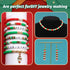 JMUQ 5200pcs Christmas Clay Beads Charms Kit for Bracelet Making, 6mm Round Flat Polymer Heishi Clay Bracelet Beads and Letter Gold Spacer Beads f...