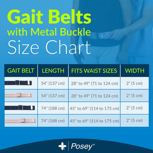 TIDI Posey Gait Belt, Pastel, 54” – Walking Belt & Gait Belt – Quantity: 1 – Medical Supplies for Nurses, Physical Therapy & Home Care (6531)...