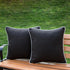 LIGICKY Pack of 2 Outdoor Waterproof Throw Pillow Covers Decorative Black and White Square Pillows Cushion Case Outside Pillowcase for Patio Couch...