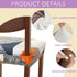 Set of 4 Dining Chair Seat Covers Removable Washable Upholstered Chair Seat Protector Cushion Slipcovers for Kitchen, Office with Rear-Covered...
