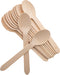 Disposable Wooden Forks -Pack of 100, 6.5" Length-Biodegradable, Natural Wooden Utensils, Great for Parties,Camping,Weddings&Dinner Events (Spoons...