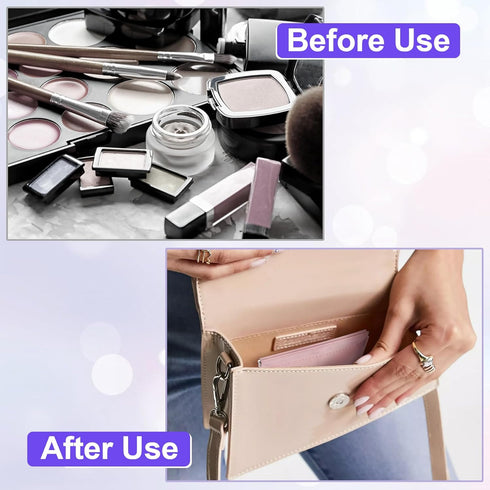 2PCS Small Makeup Bag for Purse Mini Portable Cosmetics Pouches Organizers Travel Coin Lipstick Storage Accessories for Jewelry Cards Earphones Pi...