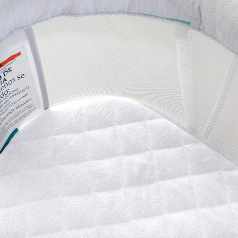 Waterproof Quilted Bassinet Mattress Pad Cover Compatible with Delta Children Gliding Bedside Bassinet & Dream On Me Poppy Bassinet, 2 Pack, Ultra...