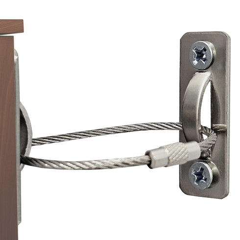6 Sets Anti Tip Furniture Anchors for Baby Proofing, Earthquake Straps, Furniture Secure to Wall Anchors, Childproof and Home Safety, 10in...