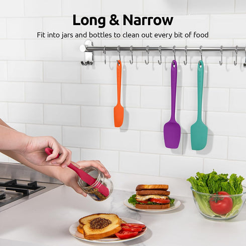 U-Taste Heat Resistant Silicone Spatula - 480ºF Hot-Proof Food Grade Kitchen Baking Bowl Scraper, Flexible and Sturdy Rubber Cooking Utensil for M...