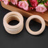 50pcs Wood Rings Circle Unfinished Wooden Round Rings Wood Craft Pendant Connectors for Jewelry Making...