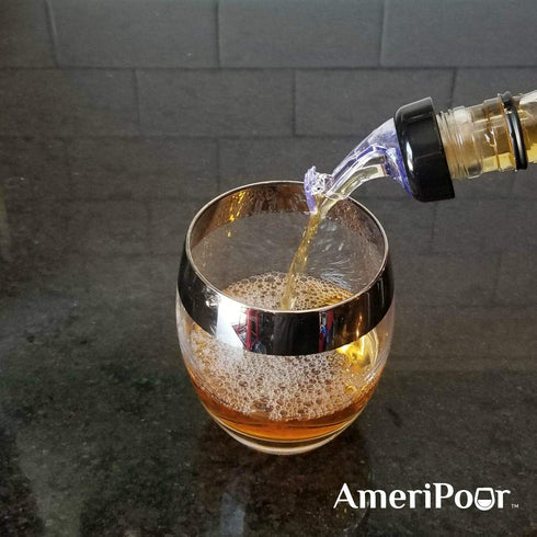 Measured Pourer - Liquor Bottle Pourers - Collared - Made 100% In USA. Bar Spouts That Don't Leak - No Cracks. A Perfect Pour Everytime. Great For...