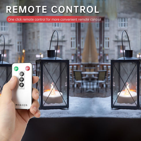 12 Pack Flameless LED Tea Light Candles with Remote Control, Realistic and Bright Flickering Long Lasting 400 Hours, Decorative for Wedding Party ...