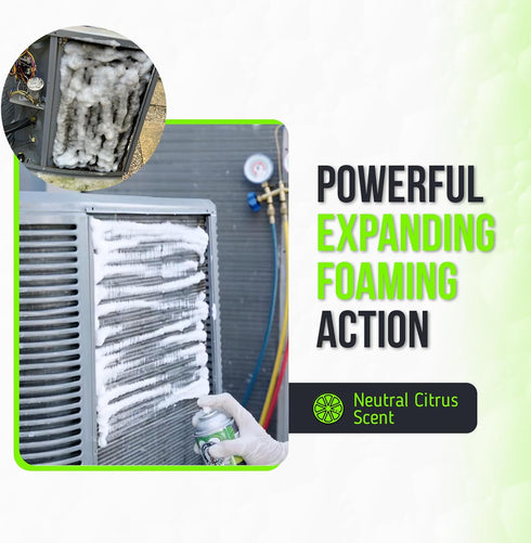 Foam Blaster AC Coil Cleaner for AC Unit | No Rinse Formula for Evaporators & Condensers | Neutral Citrus Scent...