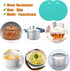 5 Pcs Round Silicone Trivets Pot Holder Mats,Extra Thick Heat Resistant Kitchen Countertop Mats,Honeycomb Rubber Hot Pads Trivets for Hot Dishes,F...