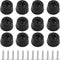 12PCS Cutting Board Feet, 0.47" W x 0.79" H Rubber Feet for Cutting Board with with Steel Matching Screws, Non-Slip Rubber Cutting Board Legs for ...