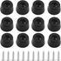12PCS Cutting Board Feet, 0.47" W x 0.79" H Rubber Feet for Cutting Board with with Steel Matching Screws, Non-Slip Rubber Cutting Board Legs for ...