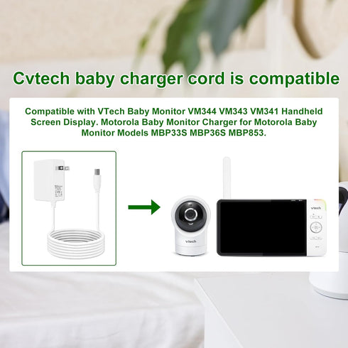 for VTech Baby Monitor Charger Compatible with VTech Baby Monitor VM344 VM343 VM341 Handheld Screen Display?...
