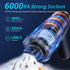 Handheld Cordless Car Vacuum Cleaner for Crevice Cleaning, 2 in 1 Dust Buster & Air Blower, 6000PA Portable Mini Hand Held Rechargeable Vacuum Cle...