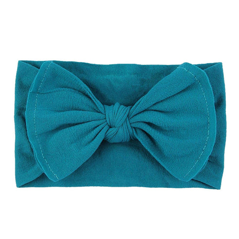 QandSweet Baby Nylon Headbands Newborn Bows Soft Head Wraps for Infant Toddler Girls 12-Pack...