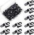 Frame Turn Button Metal Bow Shape Frame Picture Turn Button with Screws for Hanging Pictures Photos Drawings and Posters, Black (100 Pieces)...