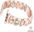 Light Apple Watch Band - Resin with Stainless Steel Luxury iWatch Band Compatible with Apple Watch Ultra Series 9 Series 8 Series 7 Series SE 6 5 ...