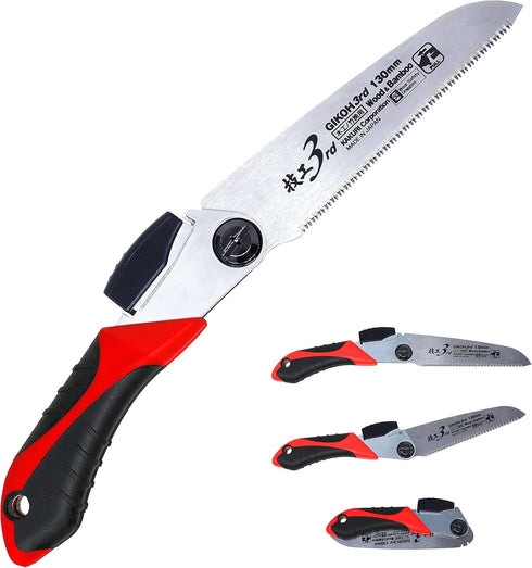 KAKURI Japanese Pruning Saw Folding for Branch & Bamboo Cutting 5-1/8", Foldable Pocket Hand Saw for Wood, Branch, Bamboo, Razor Sharp Japanese St...