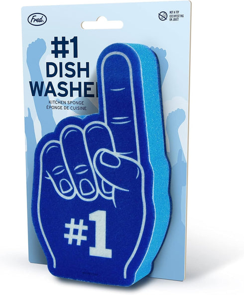 Genuine Fred, 1 Dishwasher, Foam Finger Kitchen Sponge, Blue...