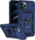Hitaoyou Compatible iPhone 12 Pro Max Case with Camera Cover & Kickstand, Military Grade Shockproof, Blue...