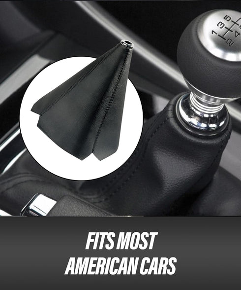Universal Shift Boot Cover,Car Gear Gaiter Shifter Boot,Car Shift Boots Shift knob Dust Cover,Leather Manual/Auto Shifter Shift Boots Cover (PU Le...