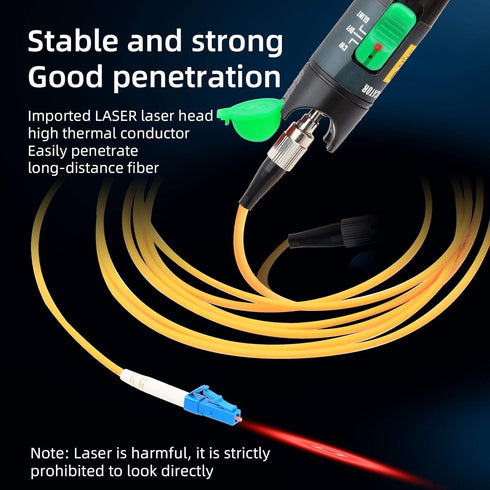 Aluminium Alloy 20km Visual Fault Locator Fiber Optic Cable Tester/VFL for FC,SC,ST & LC Adapter...