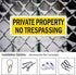 No Trespassing Private Property Sign Aluminum Metal for House Business Fence Simple Design (2 Pack, 10 x 3.5 inches)...