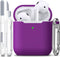 R-fun Compatible with AirPods Case Cover, Soft Silicone Protective Cover with Keychain for Women Men Compatible with Apple AirPods 2nd 1st Generat...