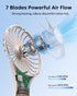 TriPole Mini Portable Fan Powerful Personal Handheld Battery Operated Rechargeable Fan Speed Adjustable Small Eyelash Fan for Stylish Kids Girls W...