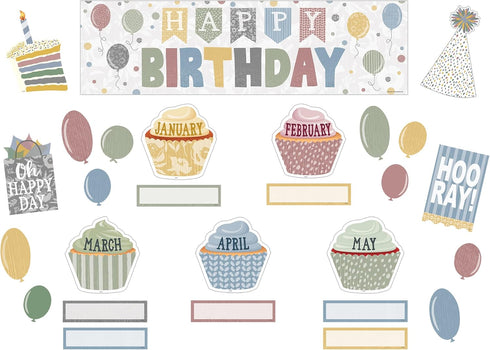Teacher Created Resources Classroom Cottage Happy Birthday Mini Bulletin Board (TCR7176)...