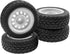 ShareGoo 75mm RC Rally Car Tires Rubber Tires Tyres & Plastic Wheel Rims 12mm Hex Compatible with Traxxas Tamiya HSP HPI Kyosho 1/10 RC On Road Ra...
