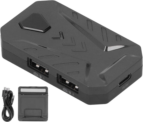 Gaming Keyboard Mouse Converter,USB 2.0 Mobile Gaming Keyboard Mouse Converter Adapter,Bluetooth 4.0,with Adjustable Stand,for Android Systerm(Bla...