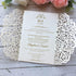 20PCS 5.12 x 7.28'' Laser Cut Wedding Invitations Cards with Envelopes Hollow Rose Pocket with Bowknot Invitation for Bridal Shower Wedding Invite...