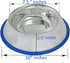 Set of 2 Etched Stainless Steel Dog Bowls, Easy to Clean with Non-Skid No-Tip Silicone Ring, Feeding Bowls for Dogs (2 Pak / 32oz Each Bowl)...