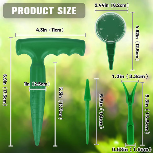 4pcs Bulb Planter Tool - Widger and Dibber for Planting - Garden Dibber Tool for Vegetable and Flowers Seeding Easy Transplanter...